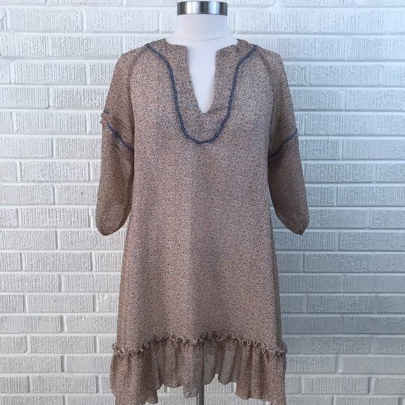 Patrick J Kincaid Dresses & Skirts - PJK Patrick J Kincaid Peasant Tunic Sheer Dress L